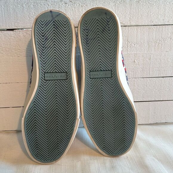 SeaVees Legend Trina Turk Poplin Twill Floral Sneakers 8 - Picture 5 of 6